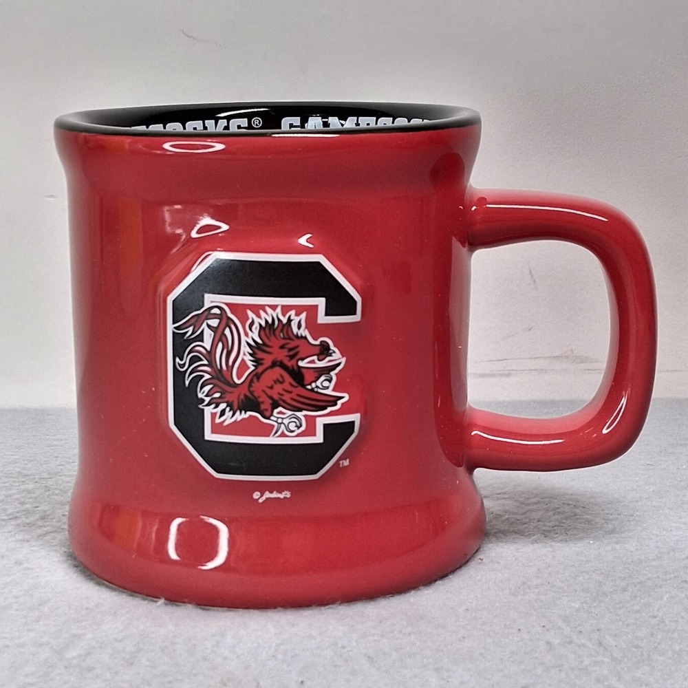 South Carolina Gamecocks NCAA Red Ceramic Coffee Mug Raised Logo